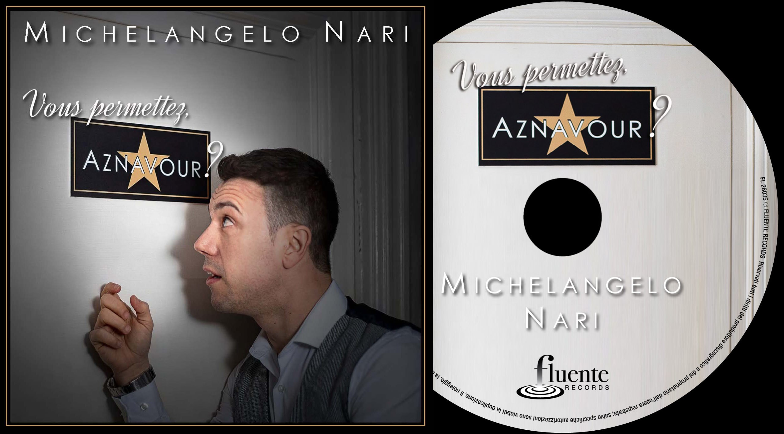 Michelangelo Nari - "Vous permettez, Aznavour?" - Cover and CD